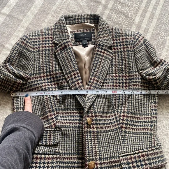 J.Crew Wool Schoolboy Blazer in Houndstooth Plaid - Picture 6 of 16